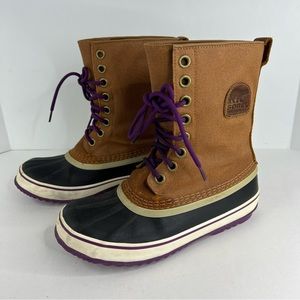 SOREL 1964 Premium Waterproof Canvas Wool Lined Duck Boots NL1717 Women’s 9